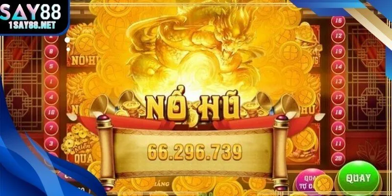 Giao diện Nổ hũ mèo tài lộc thể hiện rõ giá trị hũ và nhịp quay.