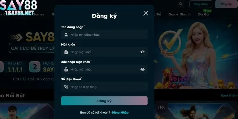 Quy trình đăng ký Say88 rõ ràng giúp người mới dễ dàng thao tác